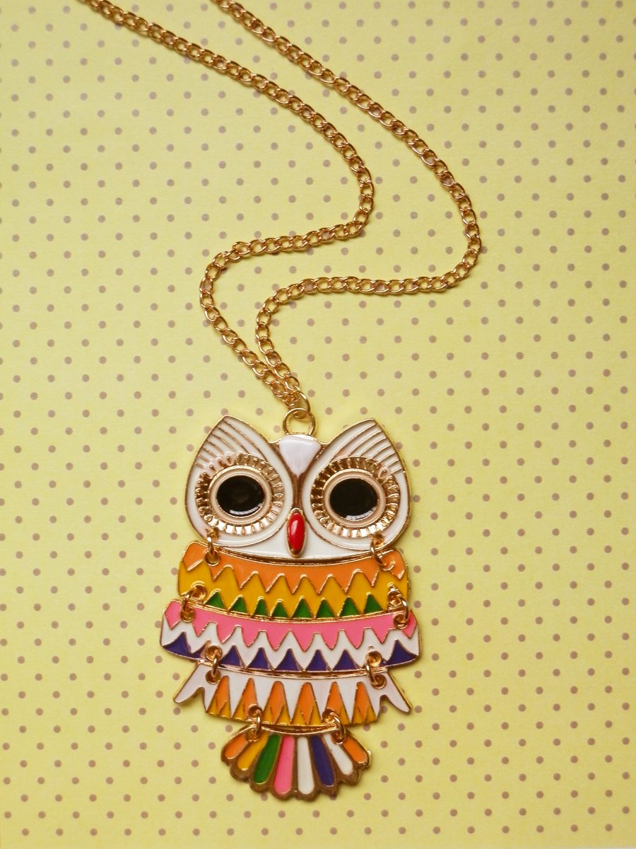 Colar Feminino com Pingente de Coruja Tropical - Image 2