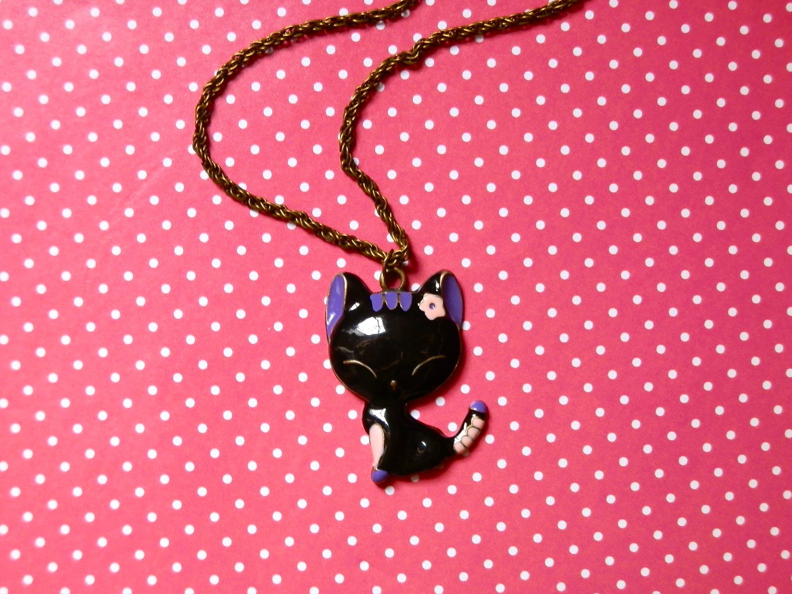 Colar Longo com Pingente de Gatinha - Image 2