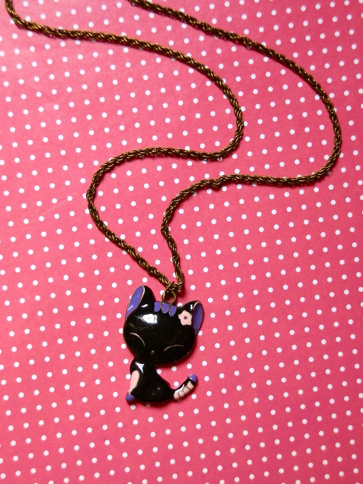 Colar Longo com Pingente de Gatinha - Image 4