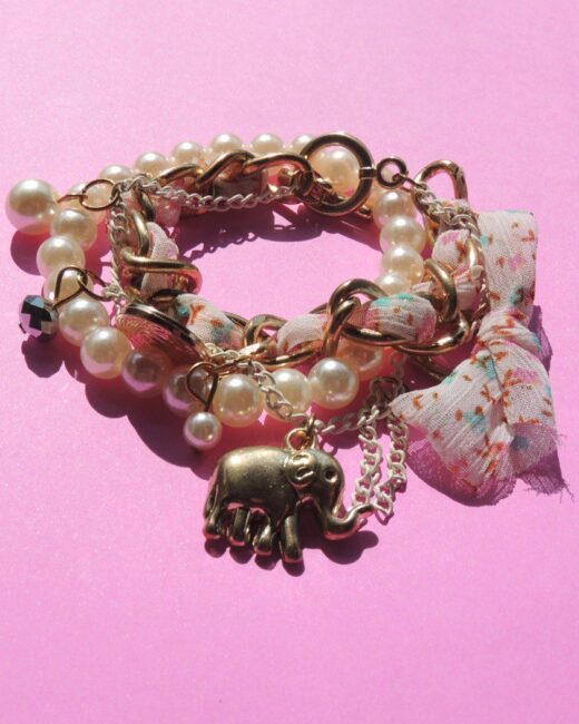 Pulseira Multicamadas Branca Elefante