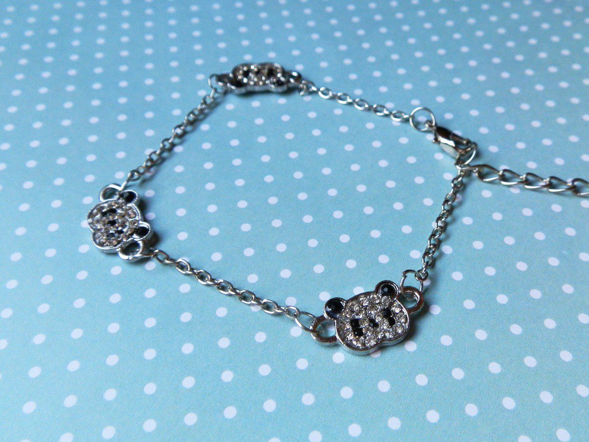 Pulseira com pingente de urso Panda - Imagem 3