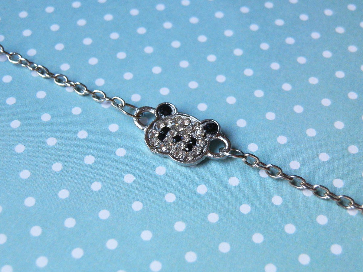 Pulseira com pingente de urso Panda - Imagem 2