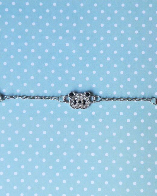 Pulseira com pingente de urso Panda