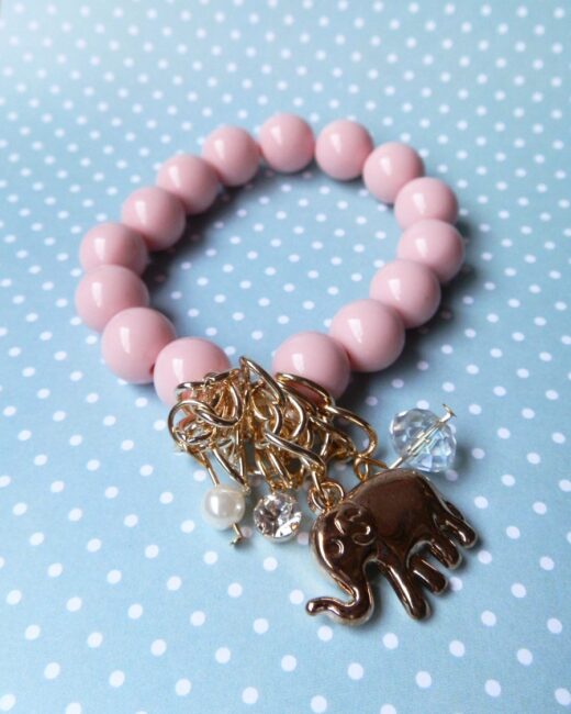pulseira rosa elefante 15