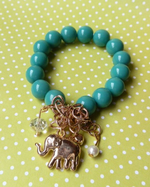 pulseira verde elefante 5