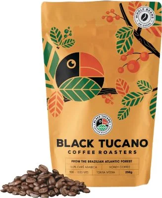 Café Especial Black Tucano Honey Coffee Em Grãos 250G, Presente para Pai que Ama Café