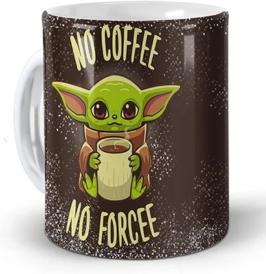 Caneca Geek No Coffee No Forcee Sem Cafe Sem Forca